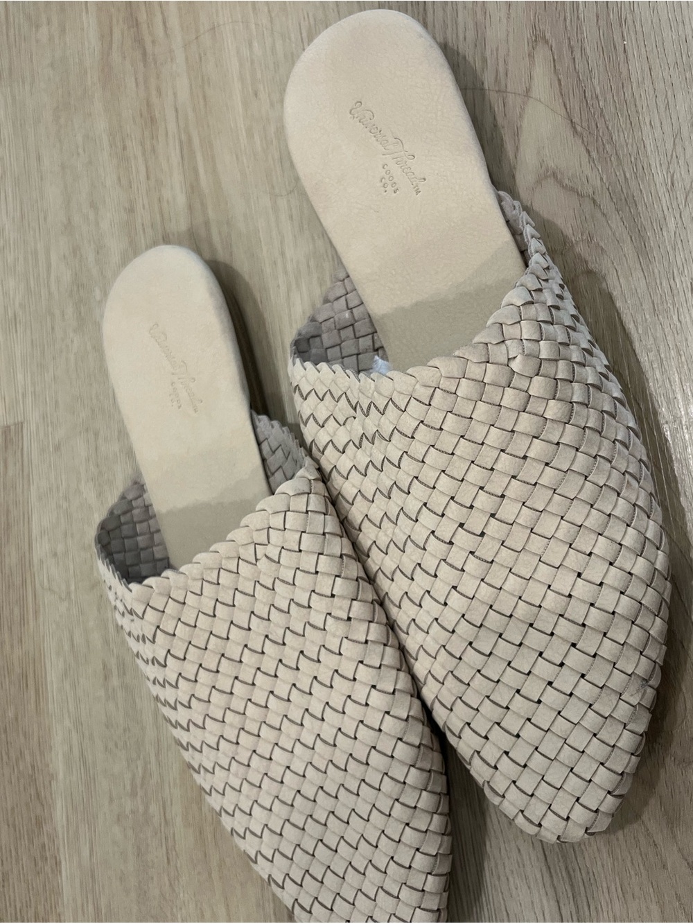 Universal Thread Woven Slip-On Mules - Cream